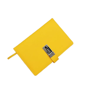 Diario de viaje personalizado de cuero PU, cuadernos de escritura personal, planificador de negocios diario, Bloc de notas con cerradura de combinación