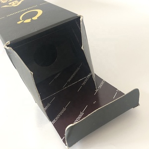 廉价优质可折叠牛皮纸礼品盒，用于白兰地批发硬酒盒酒瓶包装
