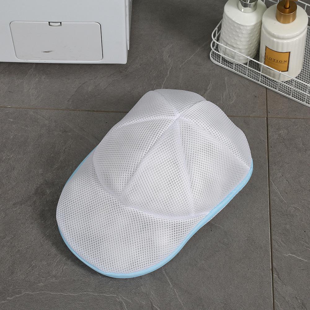 Blue zip-up hat bag