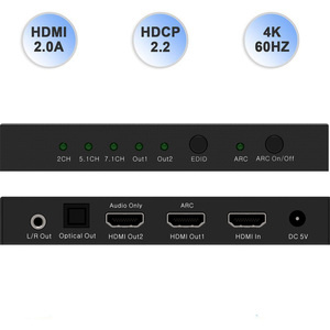 4K60Hz HDMI 2,0 Audio Extractor HDMI-ARC convertidor SPDIF + 3,5 MM de salida 18Gbps - Product Image 4