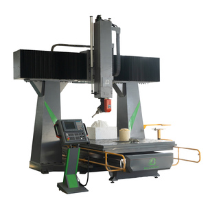 5 Axis CNC Router Engraving Mould Machine Automatic Tool Feeding ATC 5 Axis Machining Centers