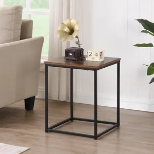 现代三件套茶几，圆形茶几和2个矩形茶几，乡村棕色茶几 - Product Image 6