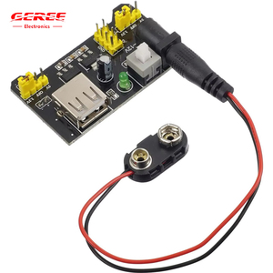 MB-102 di vendita diretta in fabbrica DC6.5 ~ 12V e modulo di fornitura USB 3.3V Dual Road Bread Board Black Module Kit per Arduino - Product Image 1