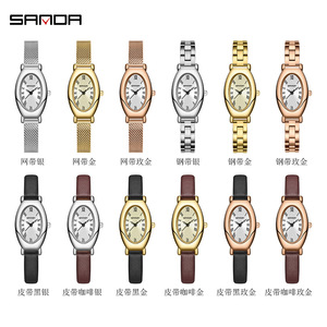2023 Trendy New Arrival Sanda P1123 <strong>Watch</strong> for Women Fashion Quartz Movement Water Resistant Oval Shape Ladies Retro <strong>Watches</strong> - Product Image 4