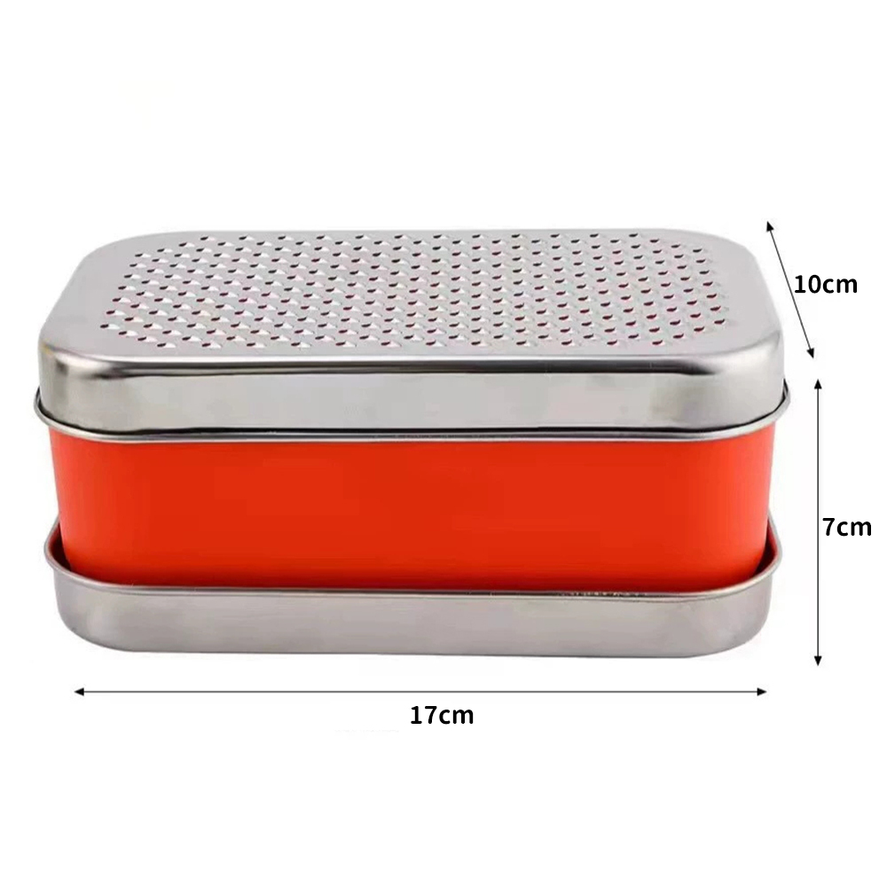 Small red double-sided grater brush