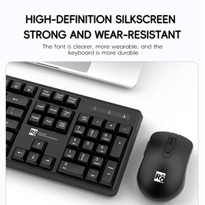 Conjunto combinado de teclado y ratón inalámbricos Bluetooth al por mayor con receptor Nano USB - Product Image 2