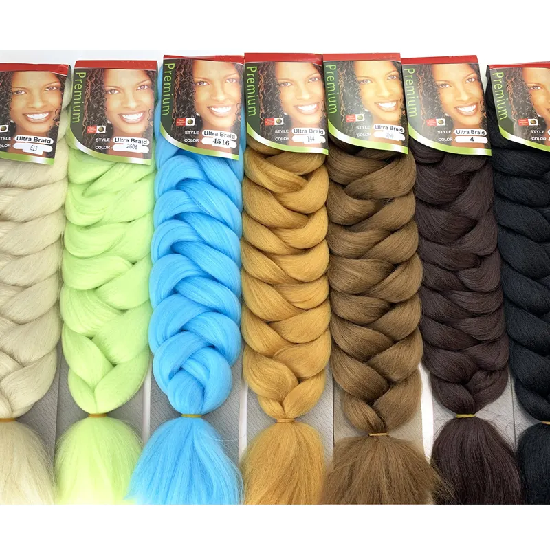 165g 82 Zoll Jumbo Yaki Ombre X Häkeln Flechten Haar Synthetische Pre Stretch Braids Extension Ultra Braids für Schwarze