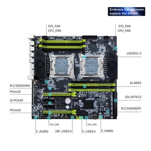 La nueva placa base PANDL X99 de refrigeración activa admite Dual Gigabit Ethernet Intel Xeon CPU ECC DDR3 Dual CPU placa base para escritorio - Product Image 4