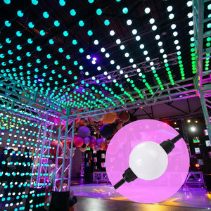 <strong>LED</strong> IP65 High-power Individually Addressable DC24V Hanging Hollow <strong>DMX</strong> RGB 3D Pixel Ball <strong>String</strong> Lights for Stage bar Nightclub - Product Image 1