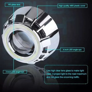 AES โปรเจคเตอร์แบบ Bi-Xenon G1เลนส์สองสี Angel Eyes ไฟหน้าเลนส์โปรเจคเตอร์ HID ขนาด2.5นิ้วสำหรับไฟหน้ารถ - Product Image 4