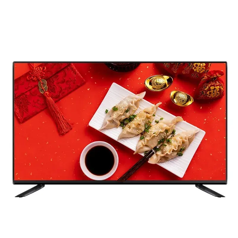 TV Android da 60 pollici con schermo piatto a LED 4K senza cornice Smart TV con interfaccia interna HDMI mobile nero televisori da 60 pollici