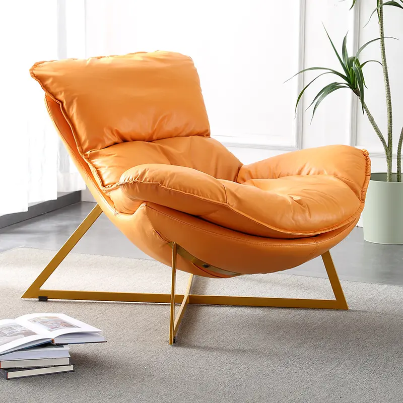 Sofá suave de diseño contemporáneo para adultos, silla individual de caracol, para ocio, hotel y siesta, para balcón y hogar