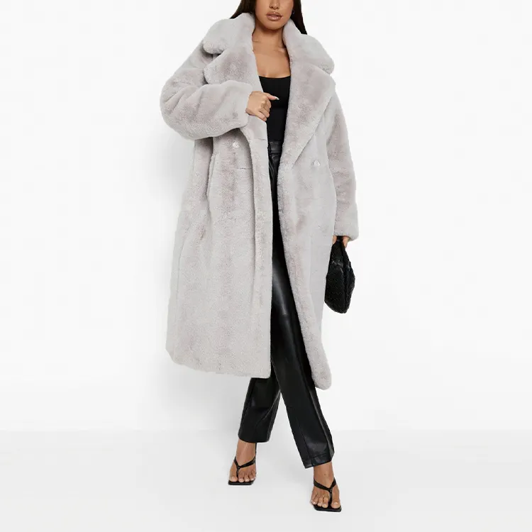 Cappotti per le donne nuovo arrivo moda cappotto di pelliccia sintetica di lusso cappotti lunghi caldi per le signore inverno personalizzato
