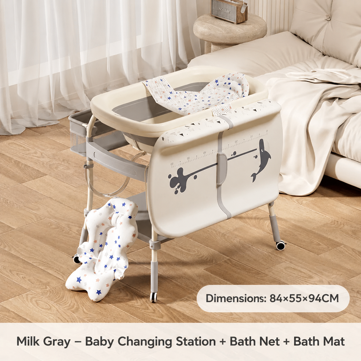 Filet de bain à langer pour enfants, tapis de bain, version améliorée