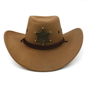 Bán Buôn Polyester Cảnh Sát Trưởng Huy Hiệu Vá Sợi Dây Thừng Mũ Cao Bồi Màu Hồng Tây Mũ Cao Bồi Cho Nam Giới Phụ Nữ 2025 - Product Image 2