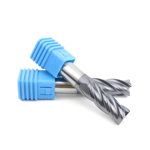 Yüksek hızlı kesim için en iyi kalite 4 yuvalı düz Tungsten çelik dayanıklı düz freze kesicisi - Product Image 3
