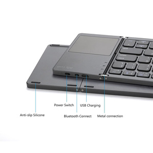 Miniteclado plegable inalámbrico BT con panel táctil, para Windows, Android, IOS - Product Image 2