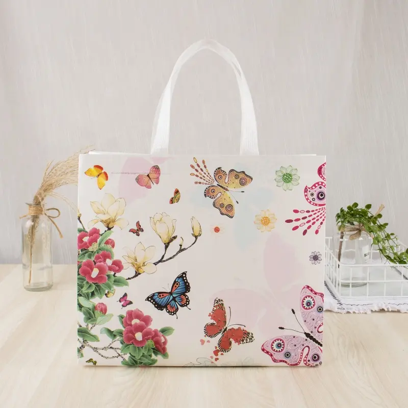 Großhandel China Hersteller Heavy Duty Fabric Wieder verwendbare Lamini tasche Tragen Sie Vlies-Einkaufstaschen mit benutzer definierten Logos gedruckt