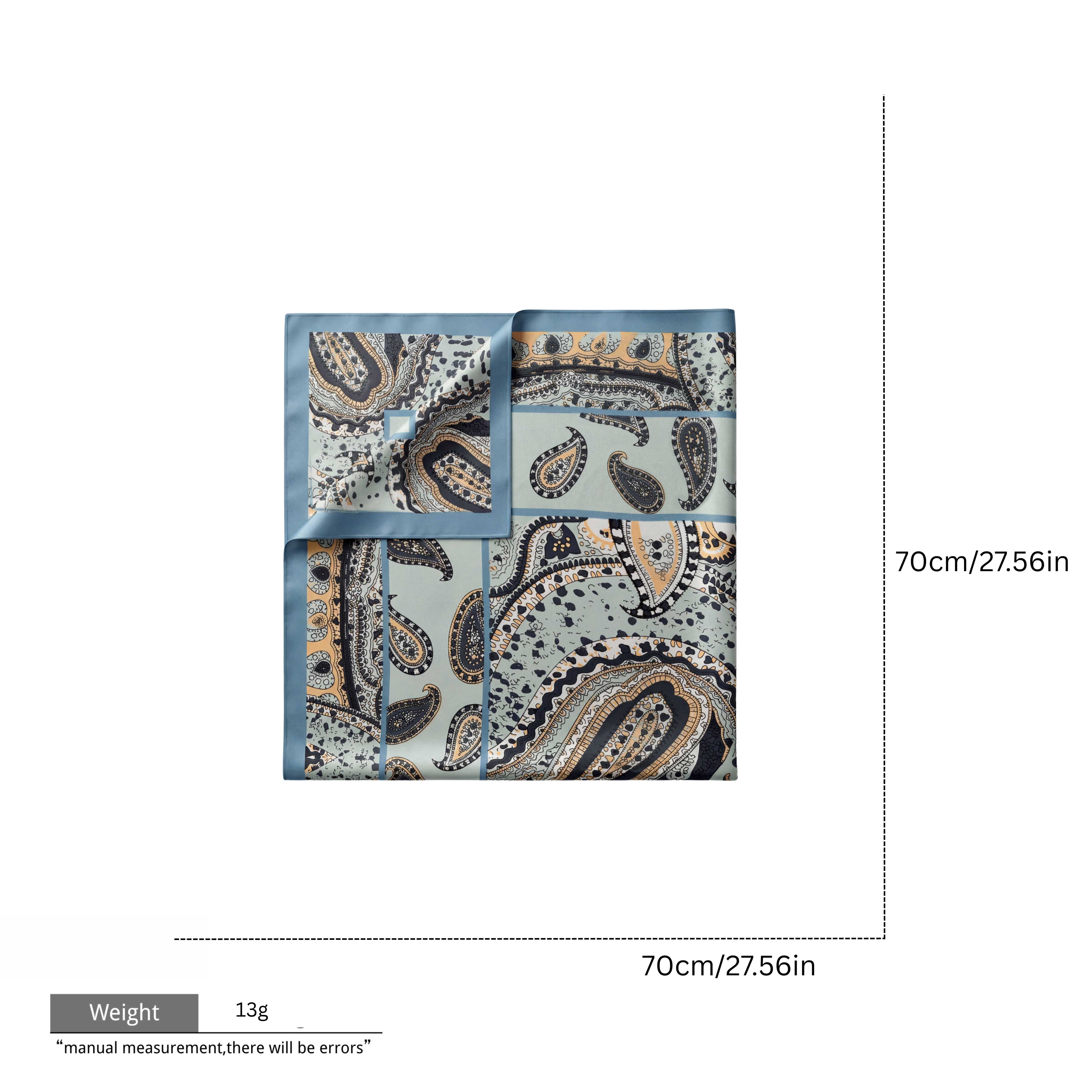 Pañuelo/Pañuelo de Cuello Paisley Azul Marrón