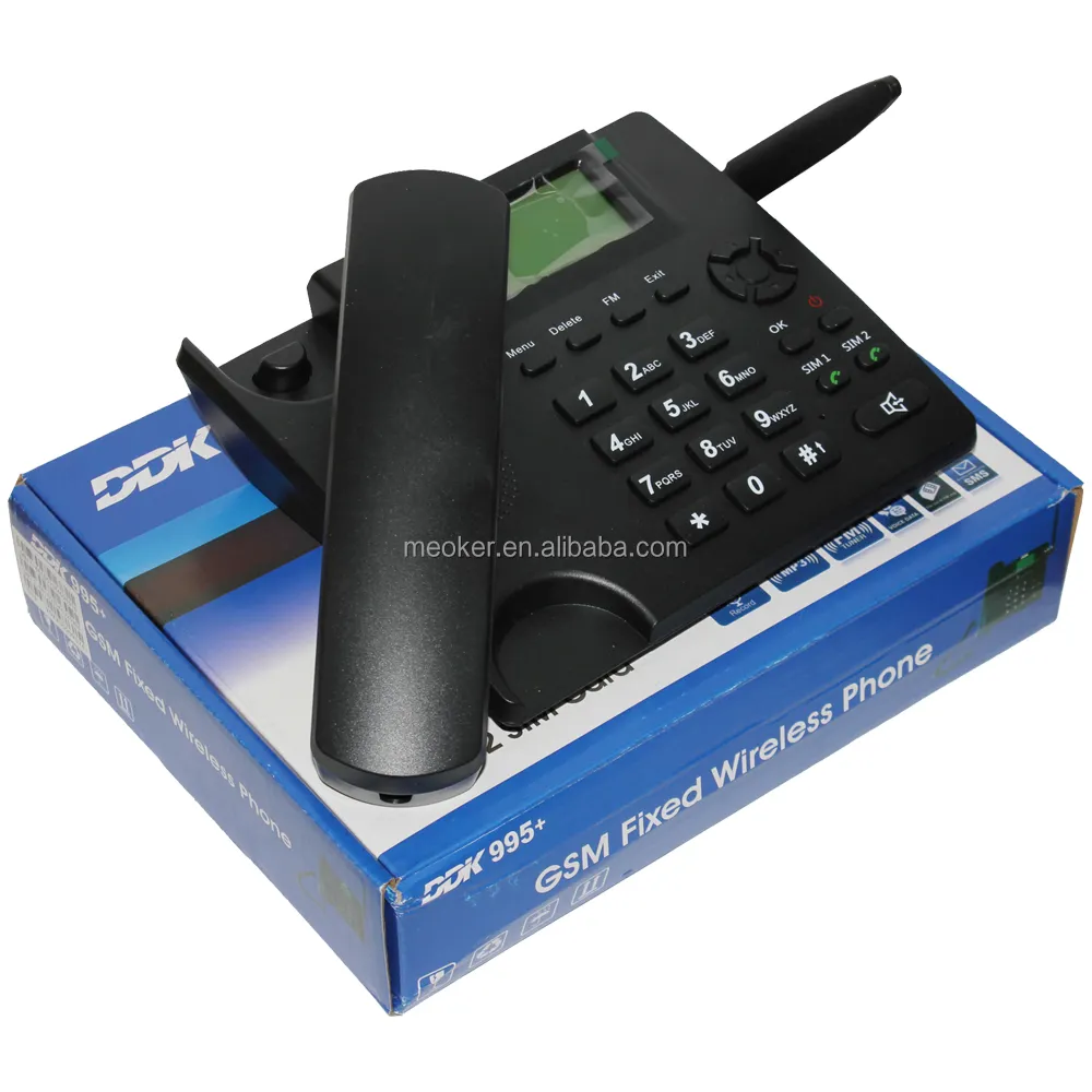 MEOKER-teléfono de escritorio inalámbrico DDC 995 +, tarjeta multisim GSM fija, soporte GSM 850/900/1800/1900MHz