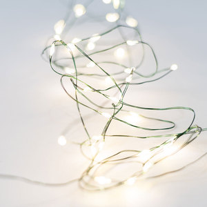 Luces de hadas con Control remoto a prueba de agua, cadena con batería, alambre de cobre, luz LED