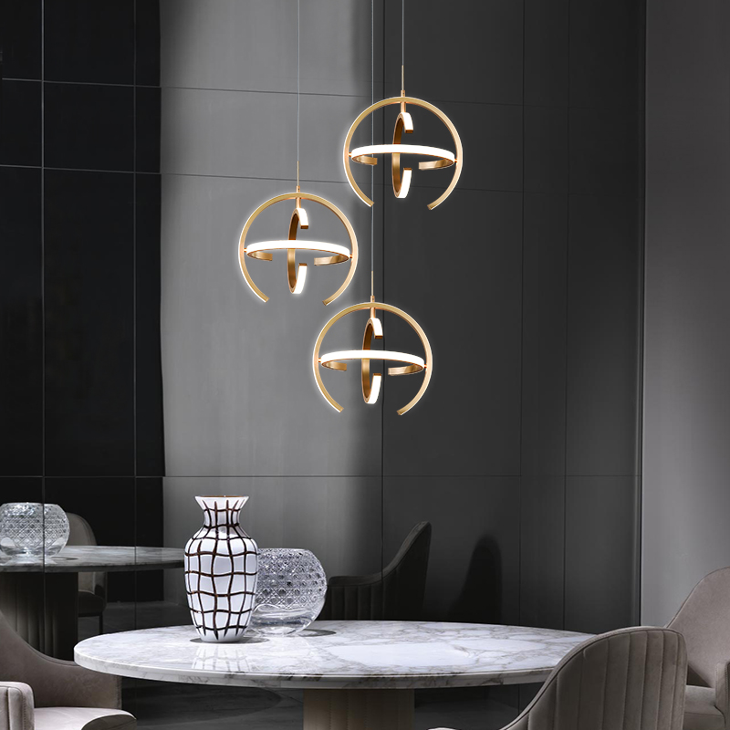 Zun Design chrome Painting modern Aluminium golden global pendant lighting chandelier fixture for kitchen living room