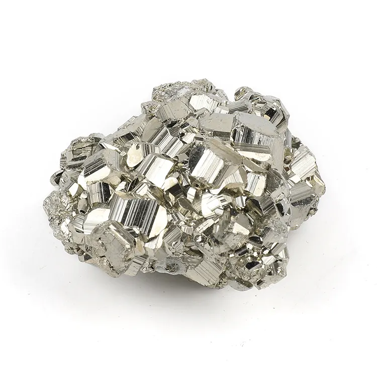 16pcs per box Gemstone Dainty Raw Iron Pyrite Ore Quartz Crystal Stone Beads Cluster Sphere