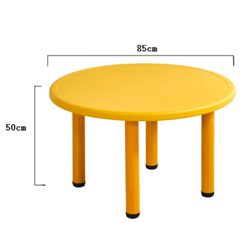 SE973159 Kindergarten Adjustable Plastic Round Table Children Learning and Drawing Table