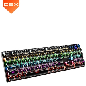 CSX热卖K88朋克机械键盘便携式复古打字机多设备键盘带触控板的USB防水键盘 - Product Image 1