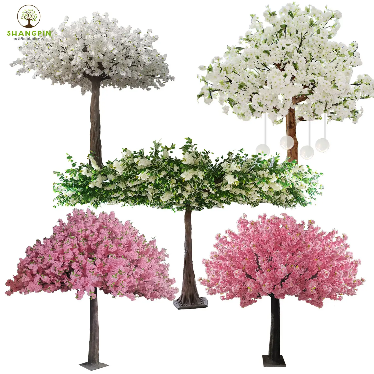 Grands arbres artificiels d'extérieur haut de gamme, arbre de fleur de cerisier pour la décoration de mariage