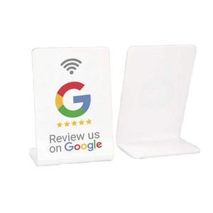 Pvc Nfc Stand Tap Cards Sticker Google Review Nfc Stand Table Display Qr <strong>Code</strong> - Product Image 2