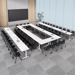 Bureau de formation moderne en bois <span class=keywords><strong>table</strong></span> de conférence transparente pour bureau maison ou école pour hôtels combinaison de meubles - Product Image 4