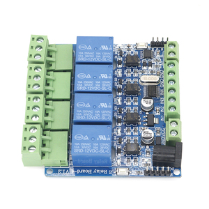 Modbus-Rtu 4 canali optoaccoppiatore isolamento 12V relè modulo interruttore Modbus RTU relè interruttore di uscita RS485/TTL comunicazione