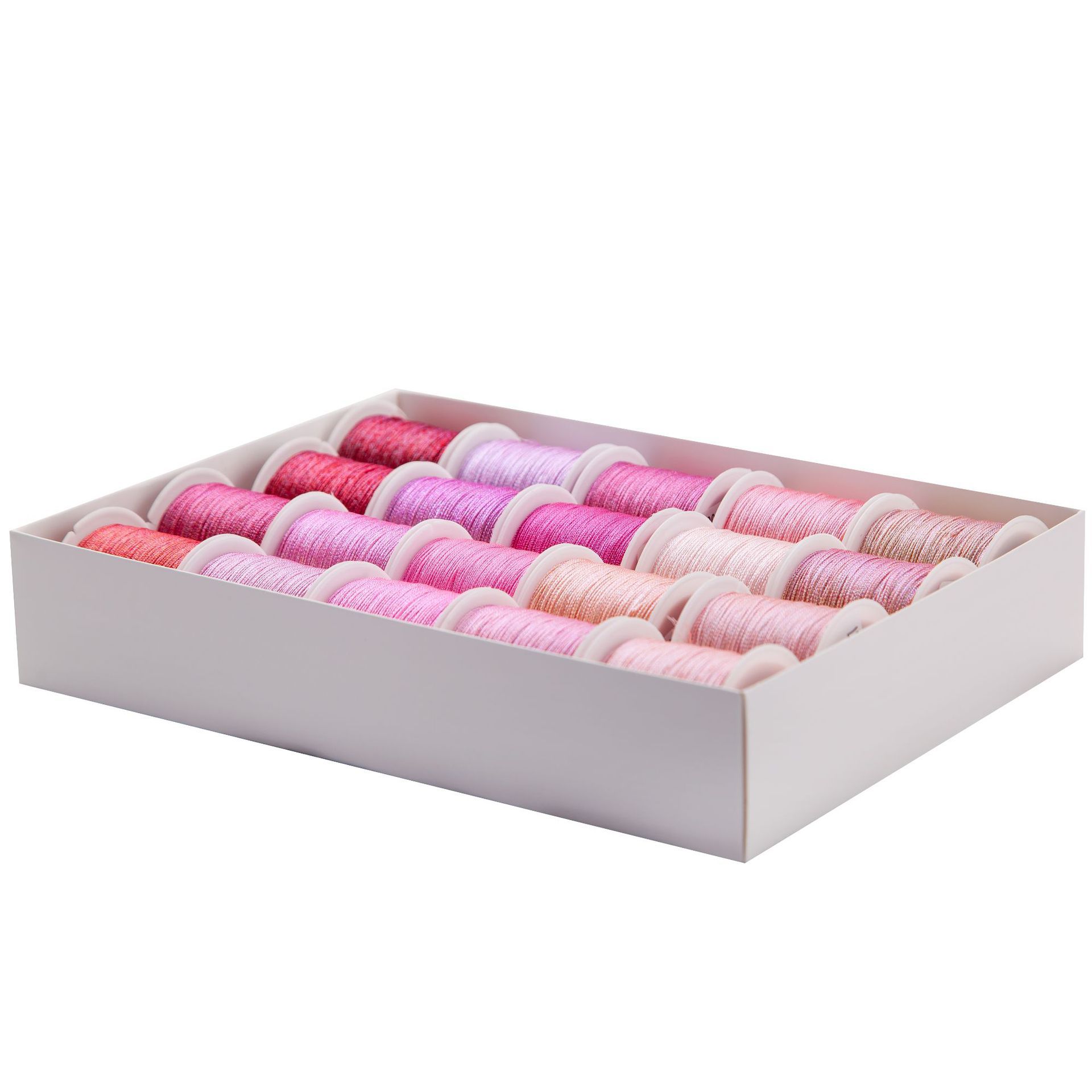 Conjunto de caja colorida serie rosa