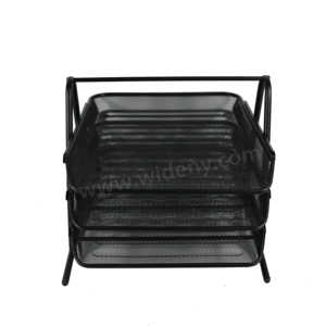 Văn Phòng 3 Lớp Màu Đen Kim Loại Lưới Stackable Máy Tính Để Bàn Tài Liệu Thư <span class=keywords><strong>Tray</strong></span> Organizer Cho Văn Phòng Nhà - Product Image 4