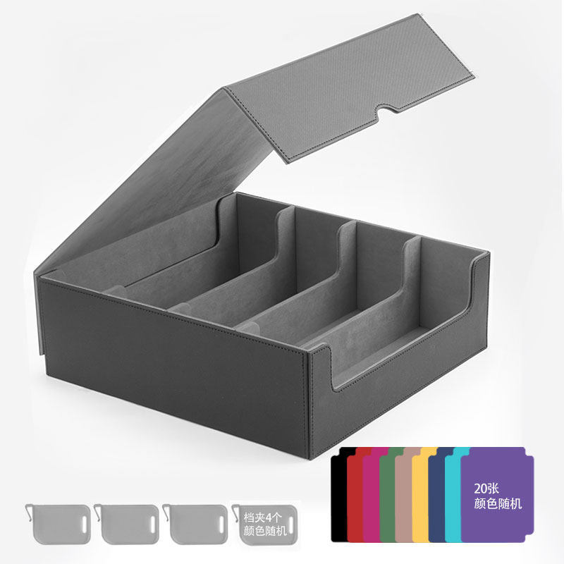 extra-large-noir et gris-4 clips de classement-20 intercalaires