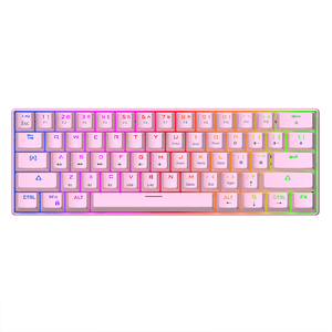 Luz mixta con cable 61 teclas adecuadas para niñas Teclado mecánico Juego de computadora de escritorio 61 Teclado mecánico - Product Image 1