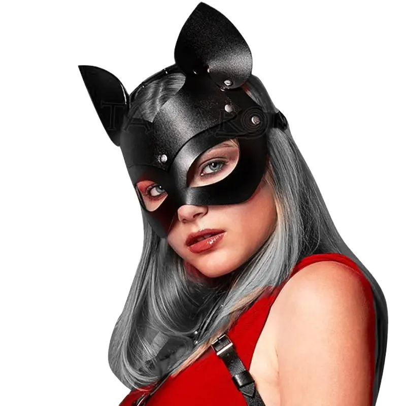 2023 seksi hayvan kadın deri kedi tavşan kulak göz maskesi parti maskeleri paskalya cadılar bayramı kostüm için
