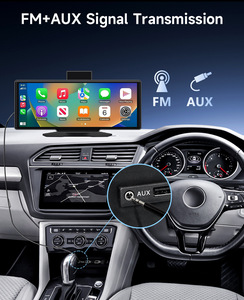 11.26 "Touch Screen Mp5 Car Multimedia Video Player Portátil Sem Fio Carplay Android Auto Dvr Bt Fm Traço Dual Lens <span class=keywords><strong>Camera</strong></span>