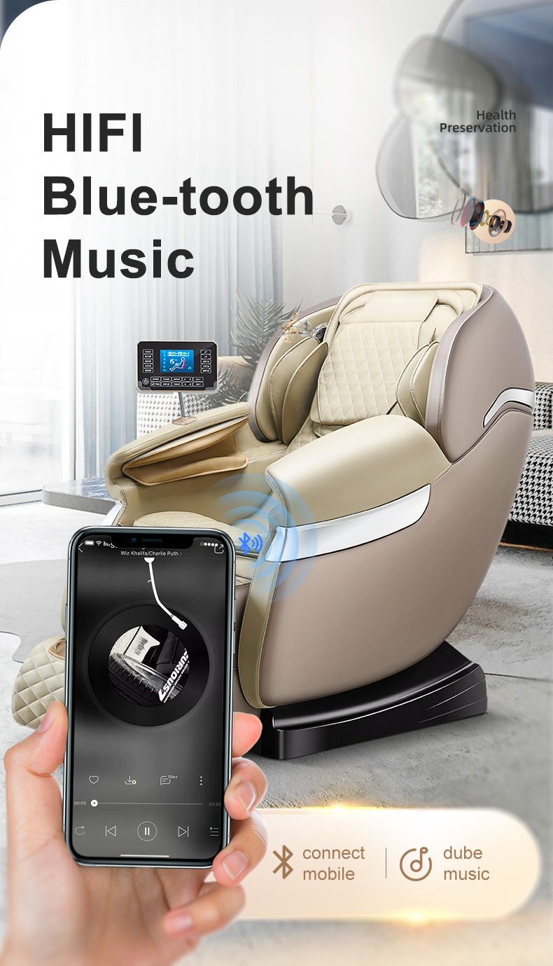 Jare 7688 Cheap Price Electric 4D Zero Gravity Heating Vibration SL-Track Blue-Tooth Factory Hot Sales Full Body Massage Chair