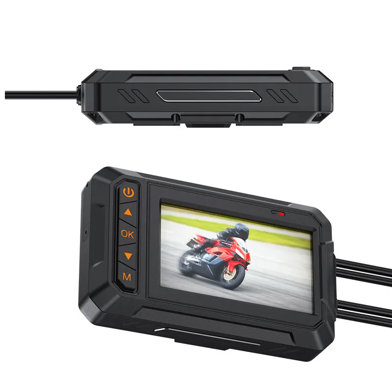 Wireless Motor Dvr Dash Camera Two Lens 1440P Camara moto GPS moto Dash Cam