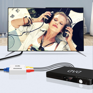 Convertidor de vídeo HD RCA CVBS, convertidor de vídeo AV2VGA Mini, adaptador con Audio de 3,5mm a PC, convertidor de HDTV AV a VGA