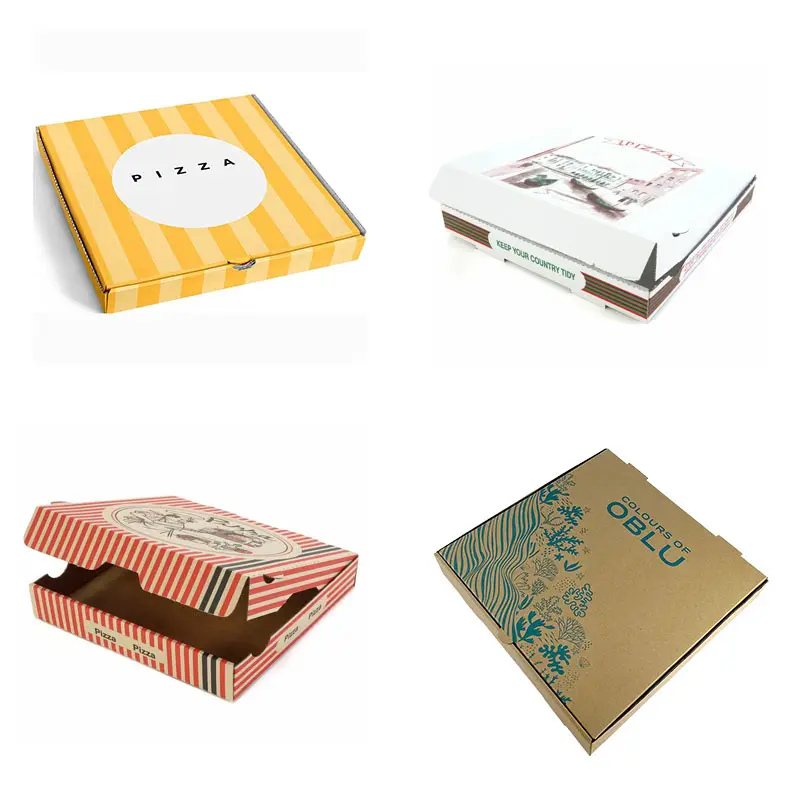 Vente en gros de boîtes à pizza paquet carton fournisseur conception personnalisée emballage imprimé boîtes à pizza en vrac bon marché boîte cadeau magnétique en papier kraft