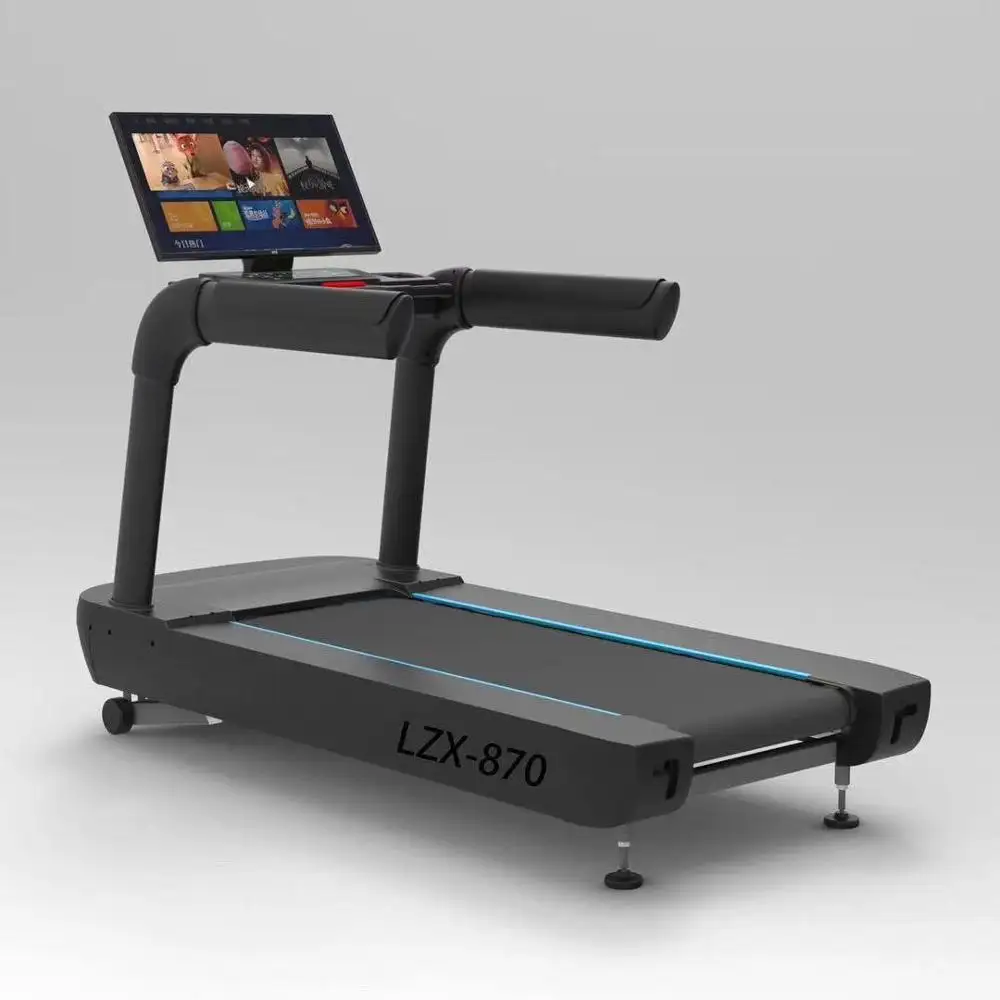 LZX-870T gym machine commercial treadmill with TV for sale