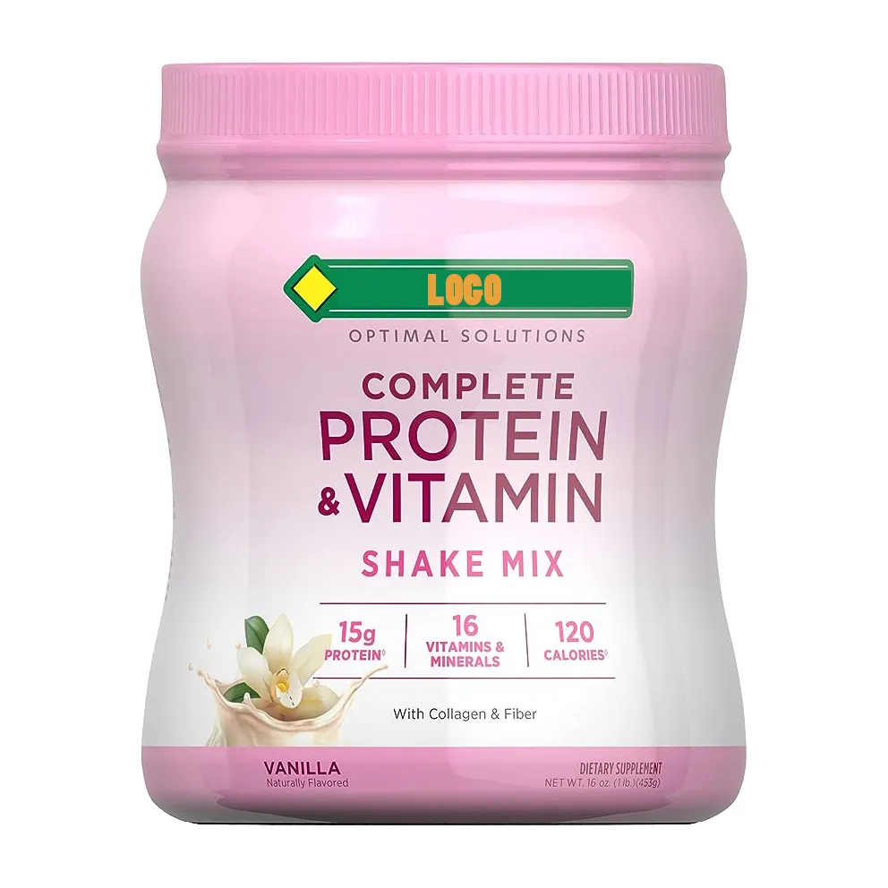 1 lb vanila campuran kocok lengkap serat Protein Vitamin mengisolasi Protein Whey Protein kedelai Protein Vitamin C B D serat makanan mineral