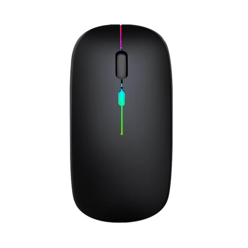 Ultra thin and rechargeable Bluetooth wireless mouse Mini wireless optical 1600DPI RGB wireless mouse suitable for laptop PC