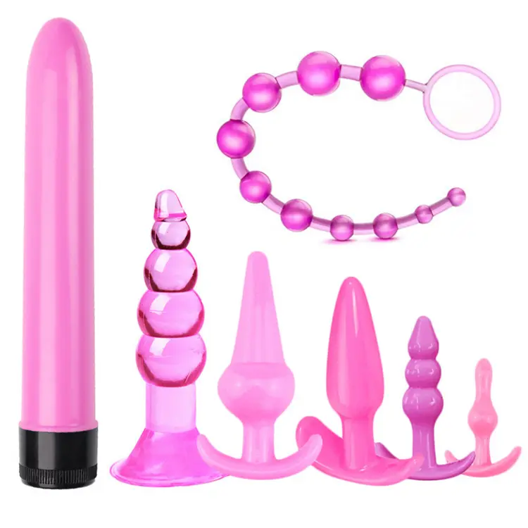 7 unids/set enchufe trasero Anal consolador erótica Anal juguetes vibrador masajeador de próstata para adultos macho cuentas juguetes sexuales para hombres