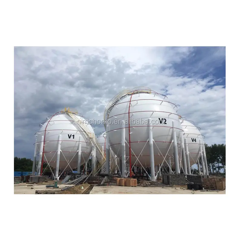 8000m3 4000ton LPG sphere propane and butane gas spherical storage tank receiving plant cylinder filling station terminal