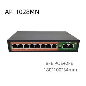 Eine Fabrik direkt 48V 10/100Mbps Netzwerk-Switches 8 POE + 2 Uplink Mini Rj45 POE Switch 8 Port für IP-Kamera Computer AP-1028MN - Product Image 2