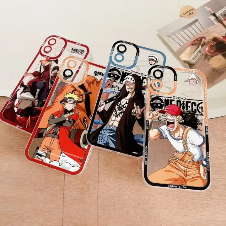 Cartoon Anime Soft TPU print Cover per telefono cellulare cover per i phone 11 12 13 14 15 Pro max custodia anti shock Cover posteriore protettiva